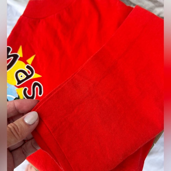 Vintage Red Bahamas Caribbean Cruising Tiki Hut Island Bar Single-Stitch Tshirt - Picture 6 of 7